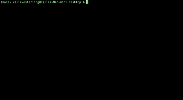 Animated GIF showing the result from running the git clone command above, illustrating the text-representation above.