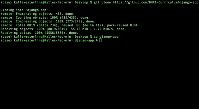 Animated GIF showing visually how to start a Python virtual environment, reflecting the text-instructions above.