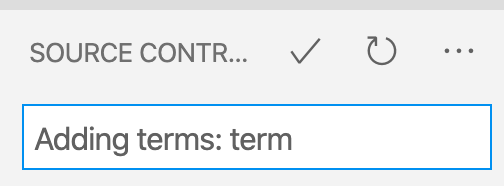 Screenshot detail of what the commit message looks like in VS Code