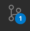 Screenshot detail of the SCM button in the left menubar of VS Code